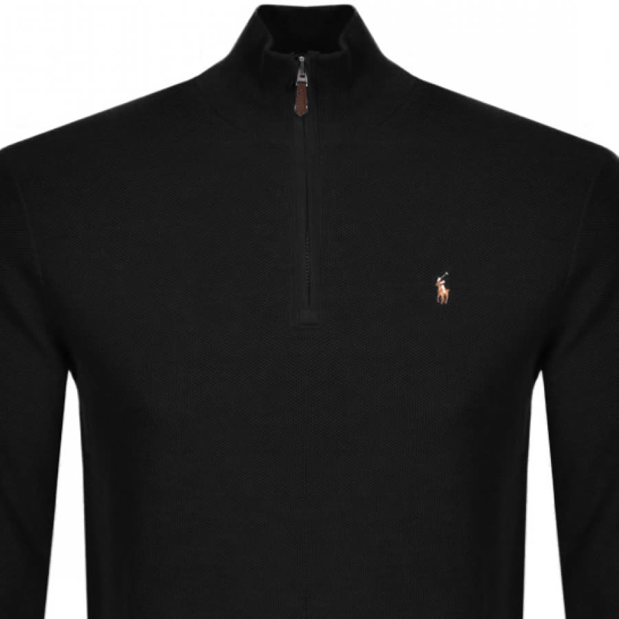 Alternative Image for ProductRalph Lauren Half Zip Sweatshirt Black2